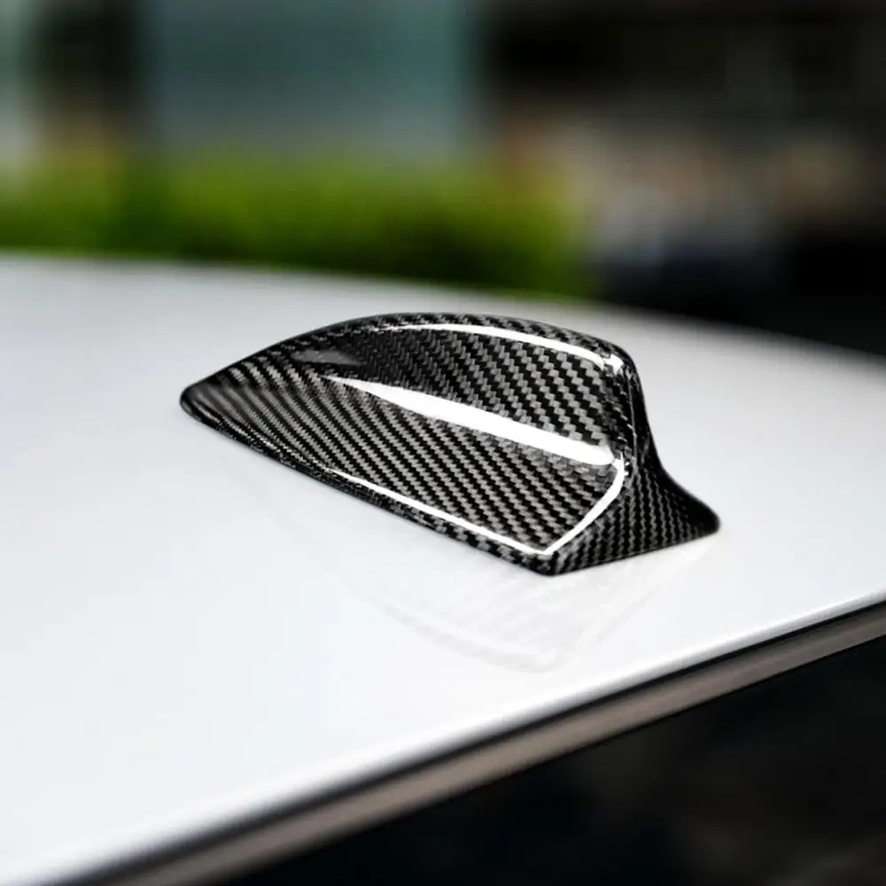 Decoration accessories Carbon Fiber Antenna Aerials Cover Roof Shark Fin Trim car sticker For BMW E46 E90 E92