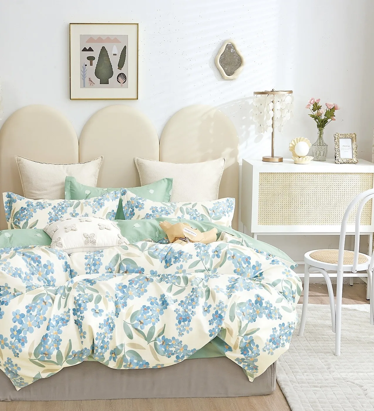 Комплект постельного белья из гладкого хлопка 3 шт.