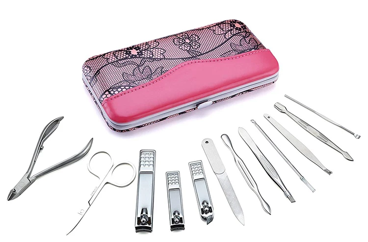 
Stainless Steel Nail Manicure Pedicure Kit Manicure Gift Sets Women 12pcs Manicure Set Kits gift set 
