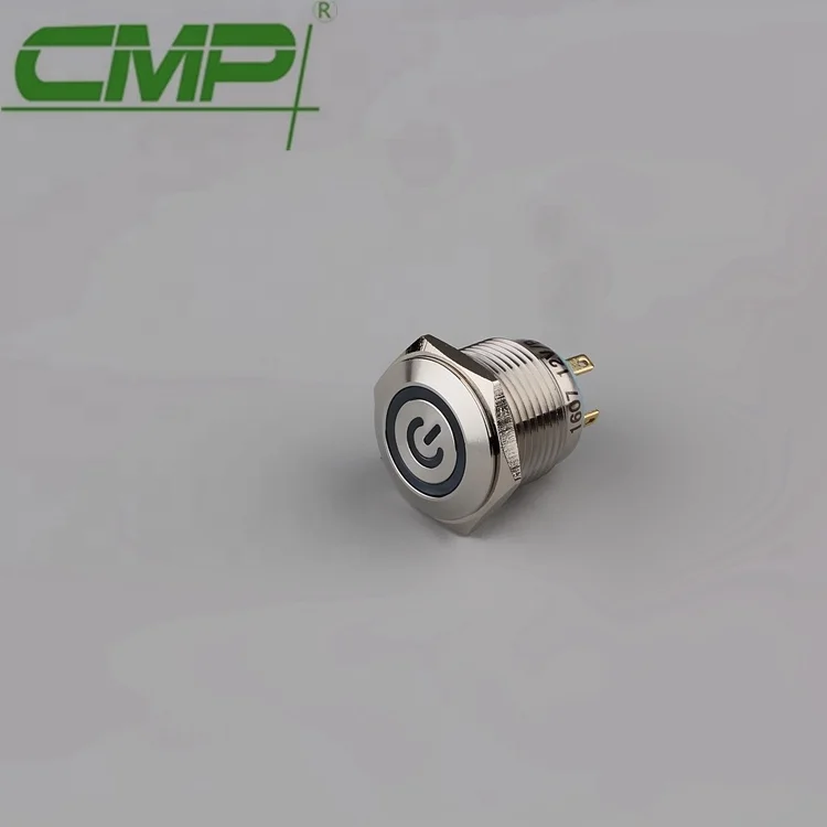 12 volt Push Button Switch Dot LED,Momentary