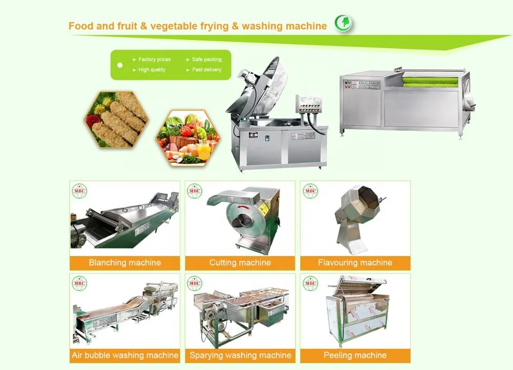 
Semi-automatic potato french fries and potato chips production line 