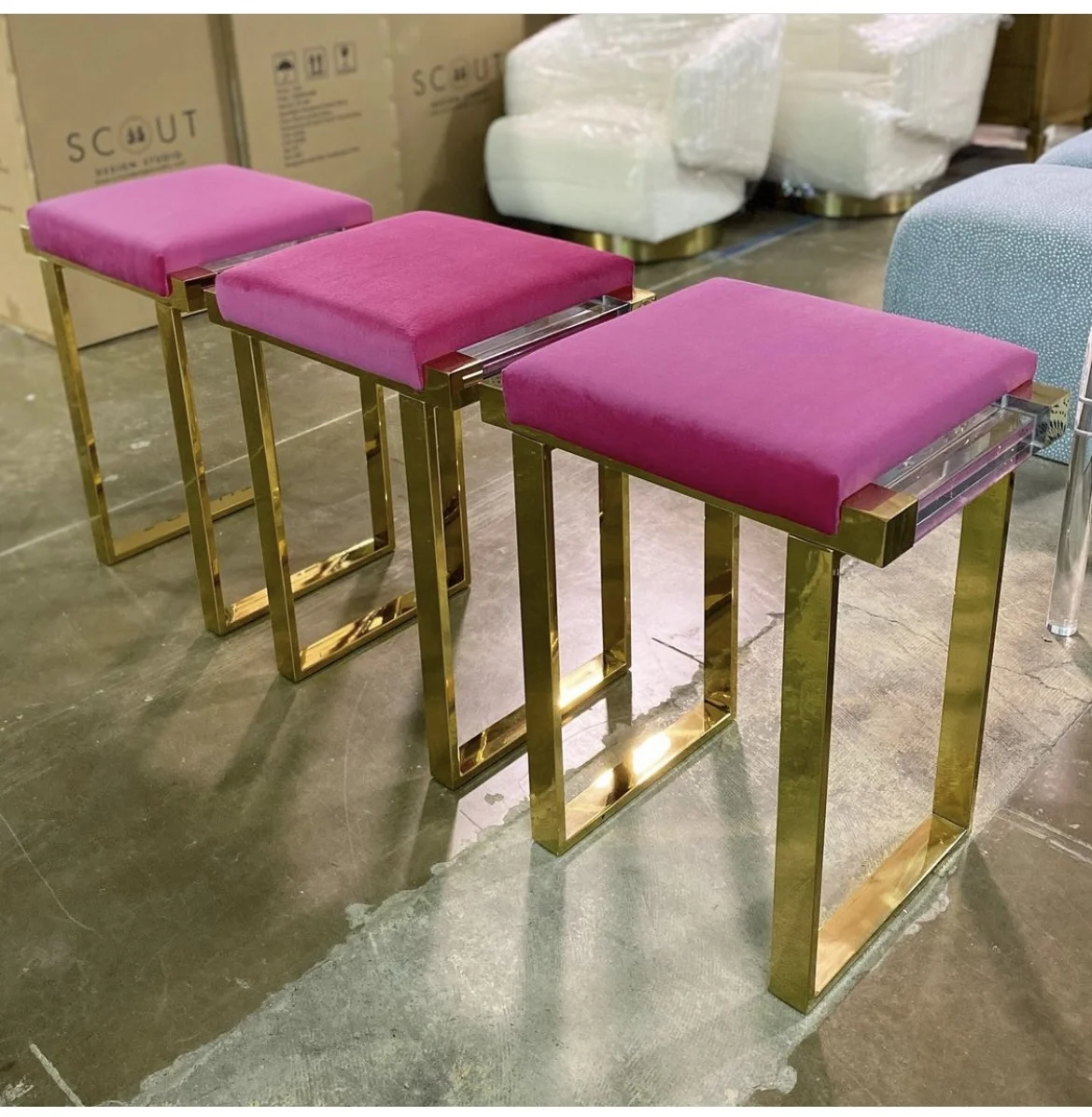 Factory Price OEM ODM Modern design Acrylic Bar stool counter stool