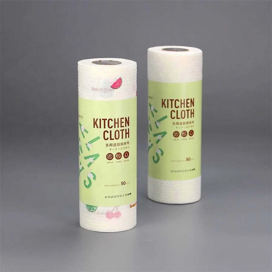 Kitchen household nonwoven fabric super clean disposable cleaning wipes with printed