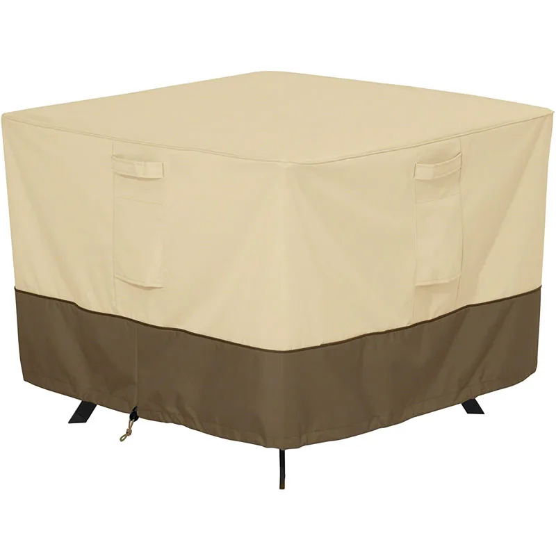 Водонепроницаемый чехол для улицы с мягкими ручками, сверхпрочный чехол для уличной мебели, квадратный чехол для патио