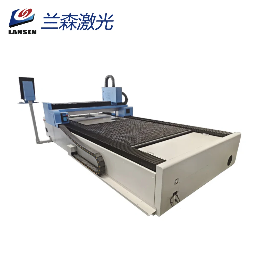 LANSEN 1530 fiber laser cutting machine for metal stainless carbon steel materials cut max raycus optional dsp control