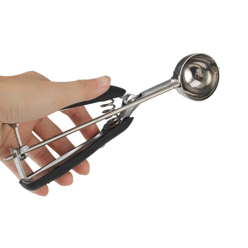 Ice Cream Scoop with Trigger Lever and Comfort Grip Handle