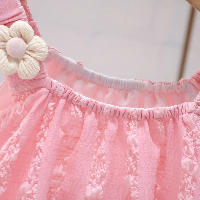 Toddler Baby Girl Summer Casual Bow Sweet Vest + Long Pant Children Two Piece Clothing Sets Boutique