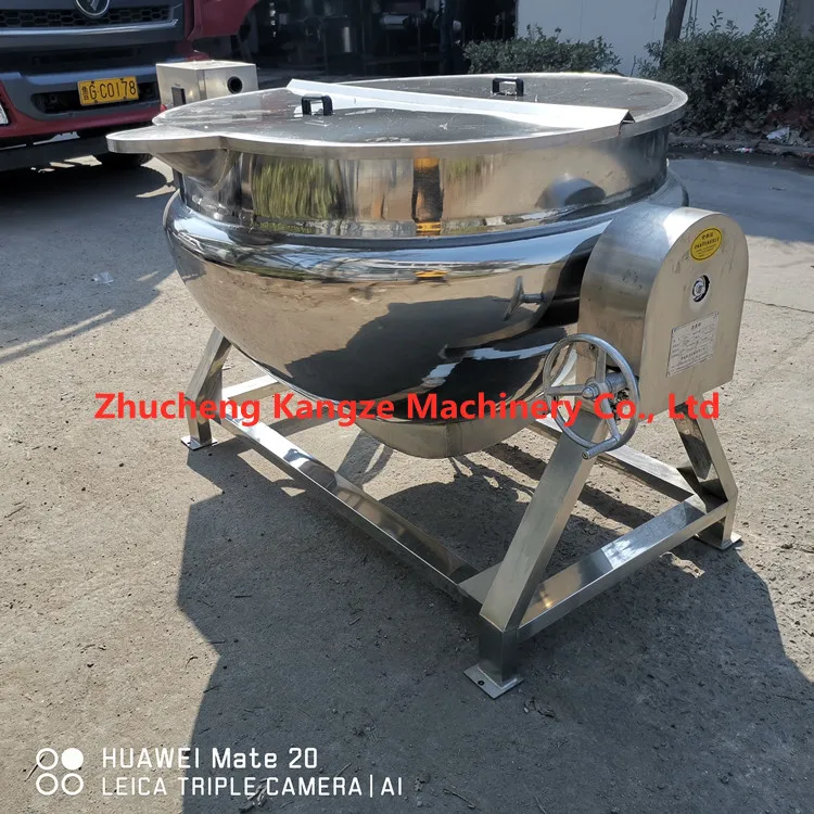 50L-600L Industrial electric gas Steam heating jam slurry jacket cooking pot processing mixer machine for sale price
