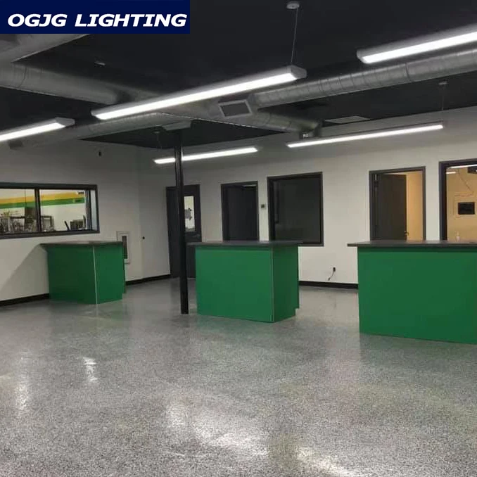 OGJG 80W 120W 240W workshop lounge hanging dimming led 8ft light fixture 8 foot linear high bay