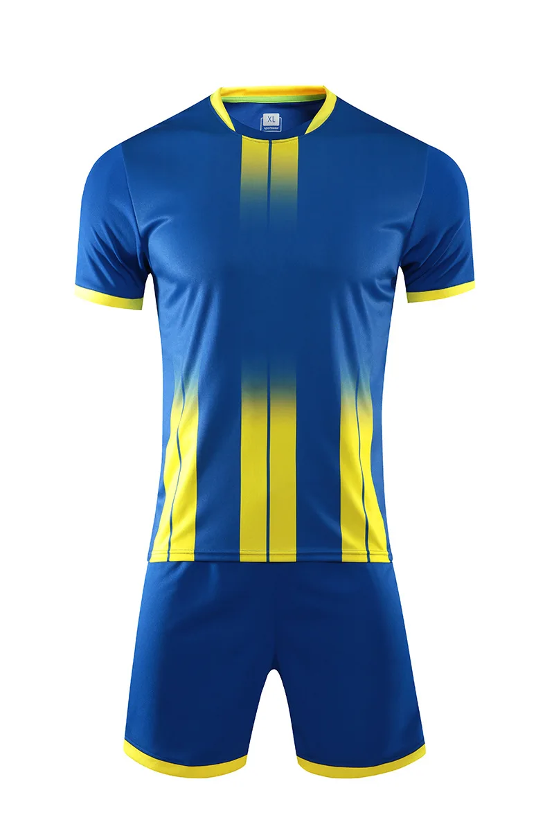 Wholesale customized short sleeve soccer jersey with name number quick dry soccer trainer uniform Team Wear For Practice