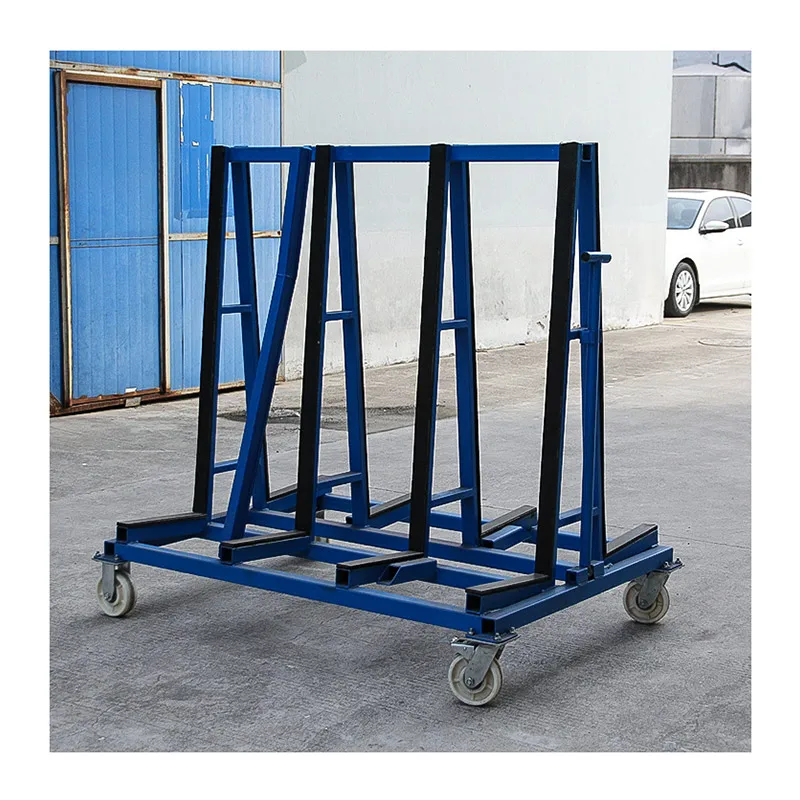 Chinese suppliers metal glass transport rack style marble slab display stand