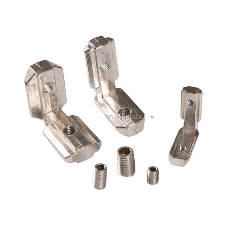 factory  producing Inner bracket L-shaped female angle connector for T-slot 3030 series slot 8mm