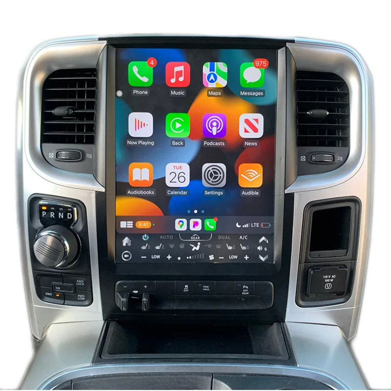 13 inch Subwoofer GPS Navigation Vertical Touch Screen Radio Android Car Display for Dodge Ram 1500 Accessories Parts