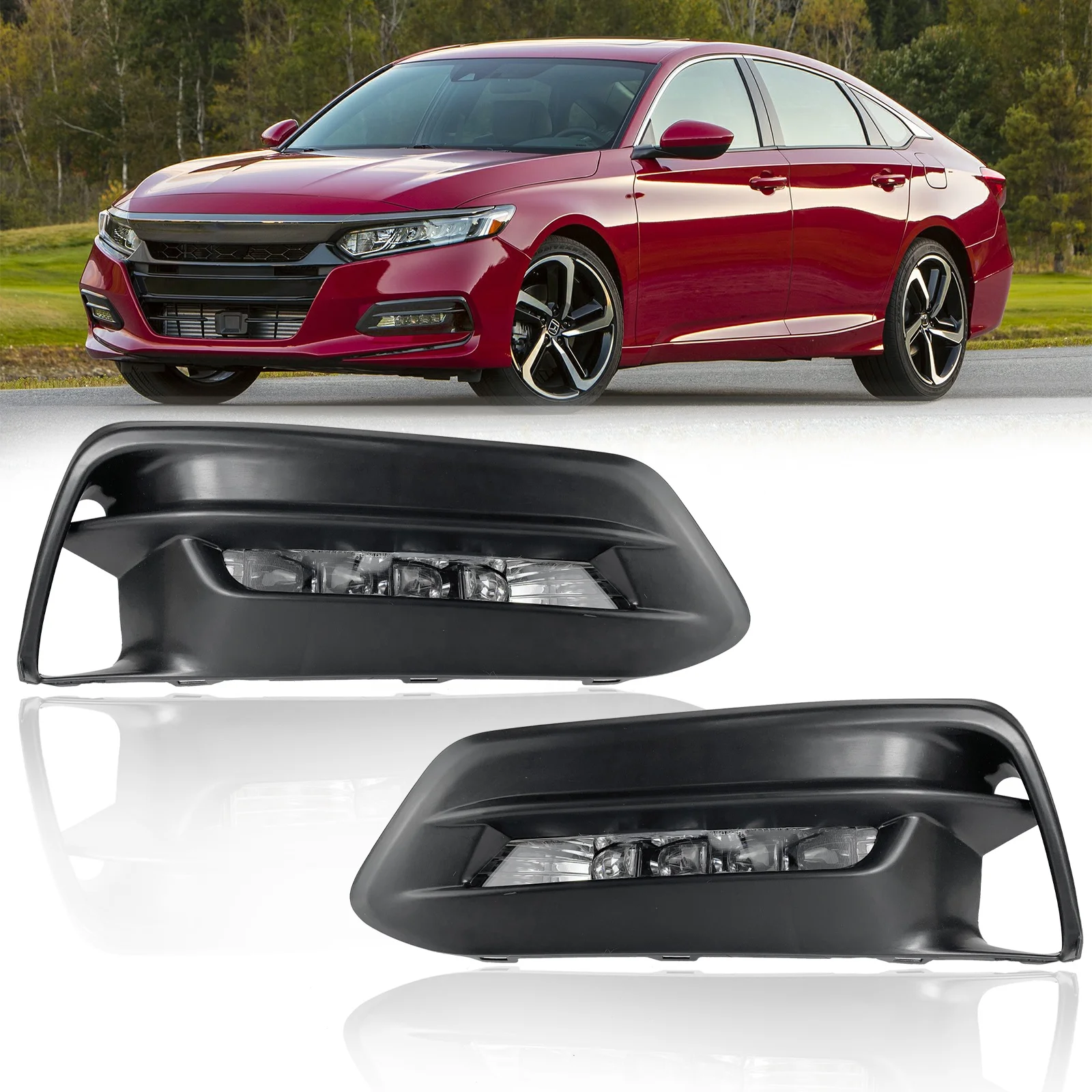 LED Fog Lights For Honda Accord 2016-2021 Driving Fog Lamp With Daytime Running Light
