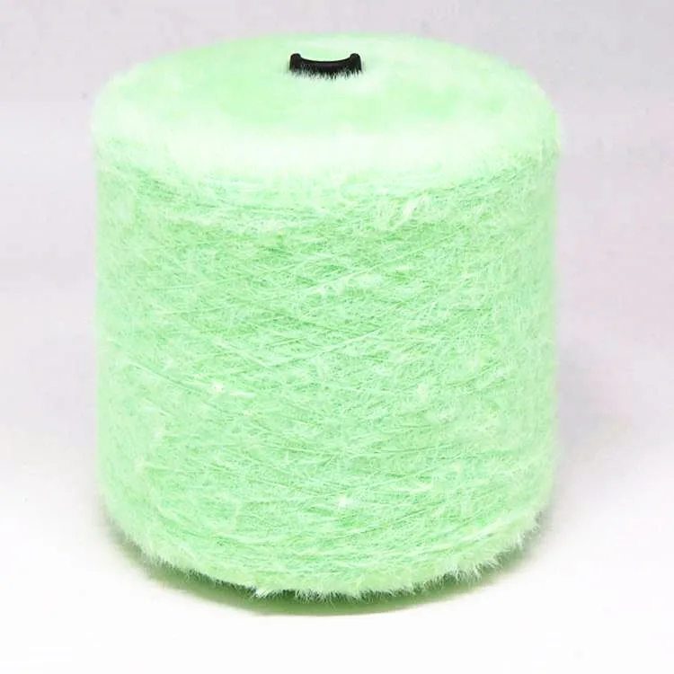 2021 Factory Direct Sale 1.3 cm 13NM 100% nylon fancy feather imitate mink hair yarn for knitting scarf