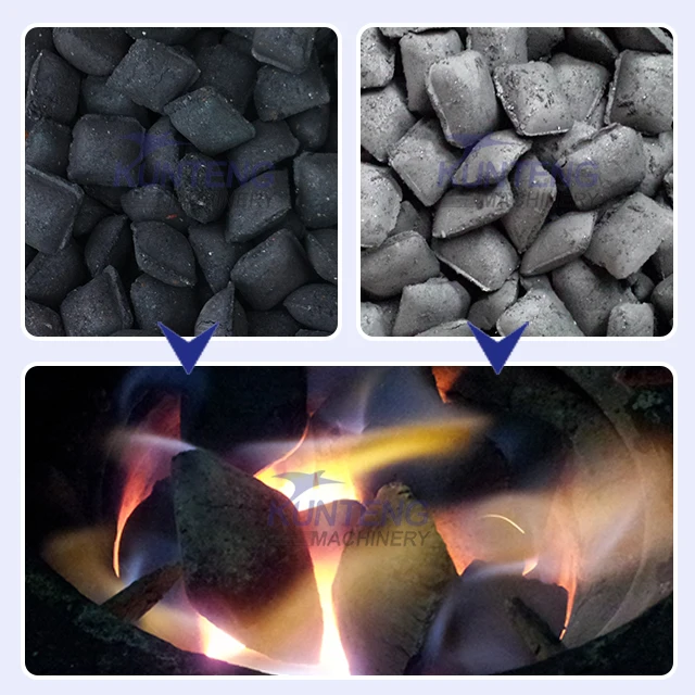 China Manufacturer Ball Pressing Machine For Pulverized Charcoal Coal Powder New Design Rice Wood Husk Charcoal Making Machine