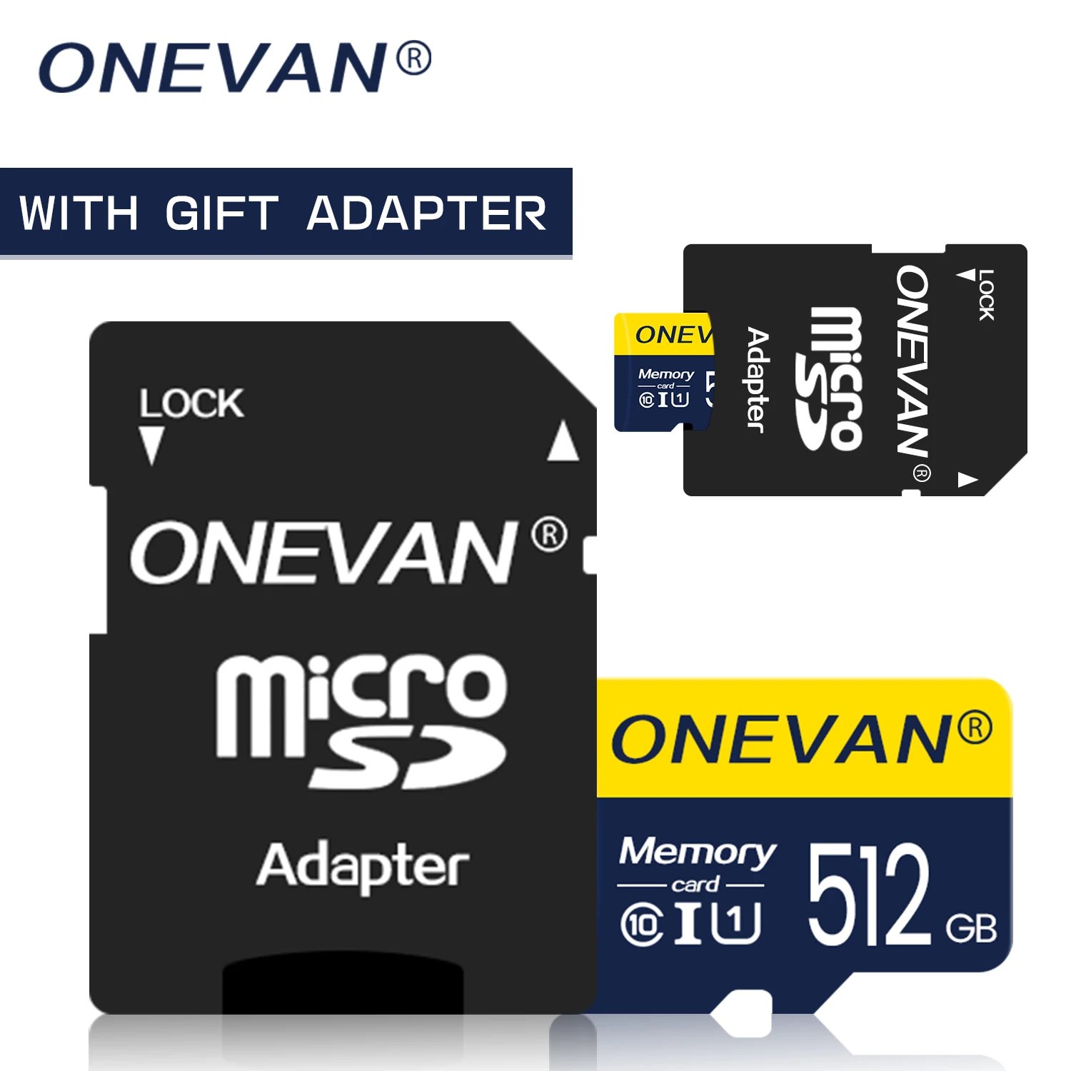 Onevan карты памяти SD 128 ГБ 256 512 Гб 64 флэш-памяти класса 10 TF/SD карта Micro 8 Гб/32 512GB для смартфонов и