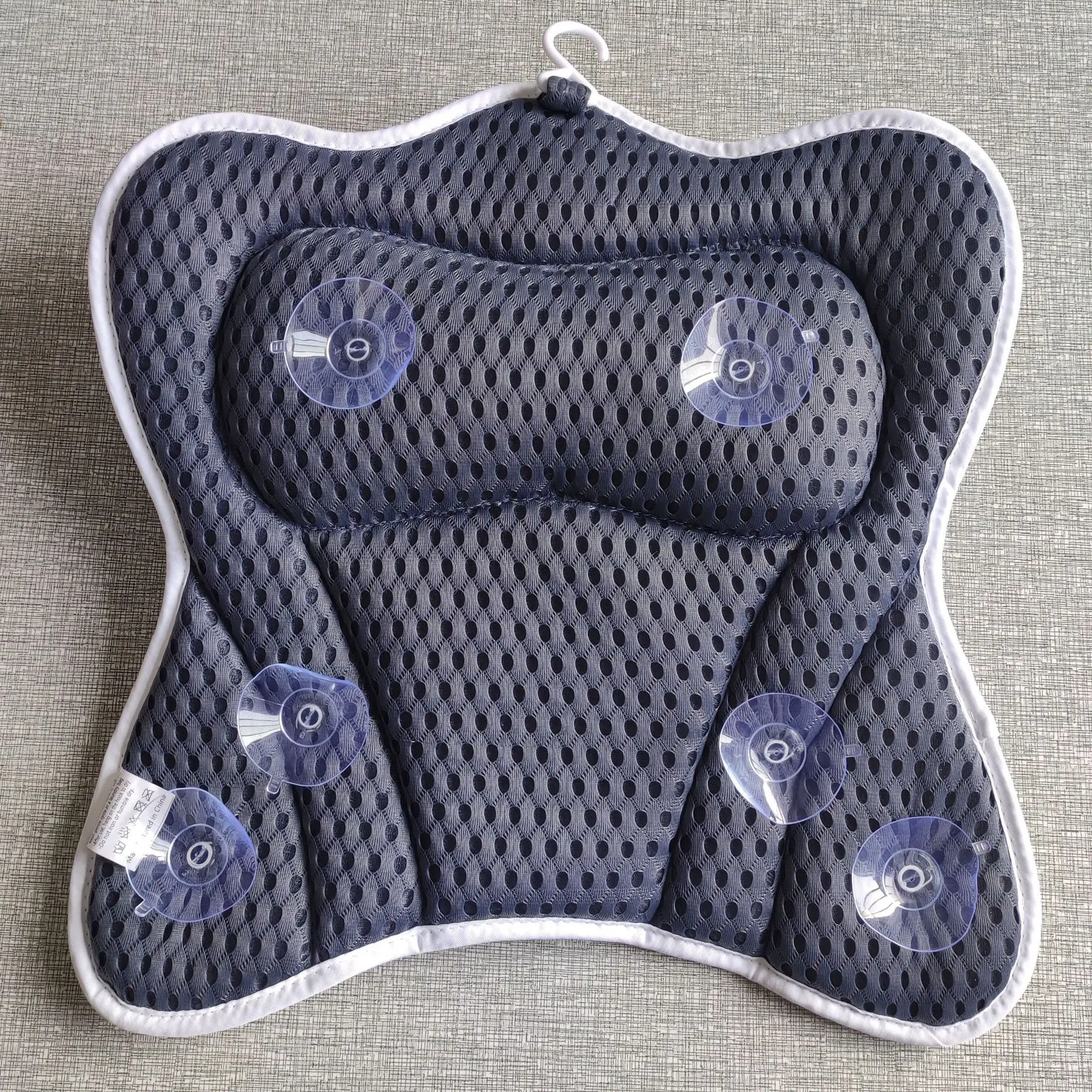 3D Mesh Luxury Bath Pillow Bathtub Spa Pillow Headrest for tub with 2 Thickened Paddings Soft Bath Tub Pillow for Neck