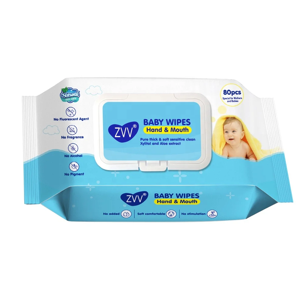 ZVV Baby wipes  cleaning baby hand and mouth use soft for skin disposable cleaning high quality pure water wipes baby