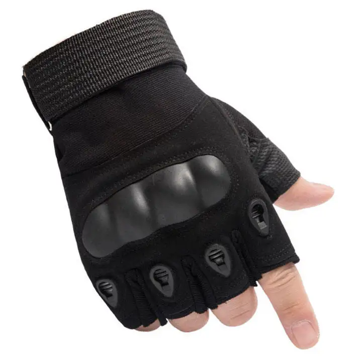 Hard Knuckle Shock Resistant Hiking Shooting Outdoor Sport guantes Combat Half Finger Tactical Gloves