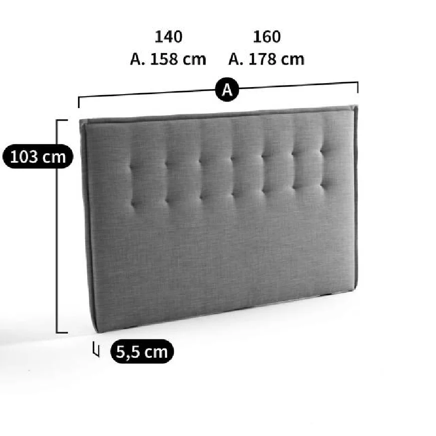 Classic and elegant MDF fabric with comfortable cushioned linen detachable headboard