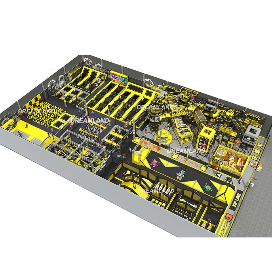 Professional Commercial Indoor Trampoline Park New Design Popular Unisex Commercial Stainless Steel Plastic Trampoline for Sale