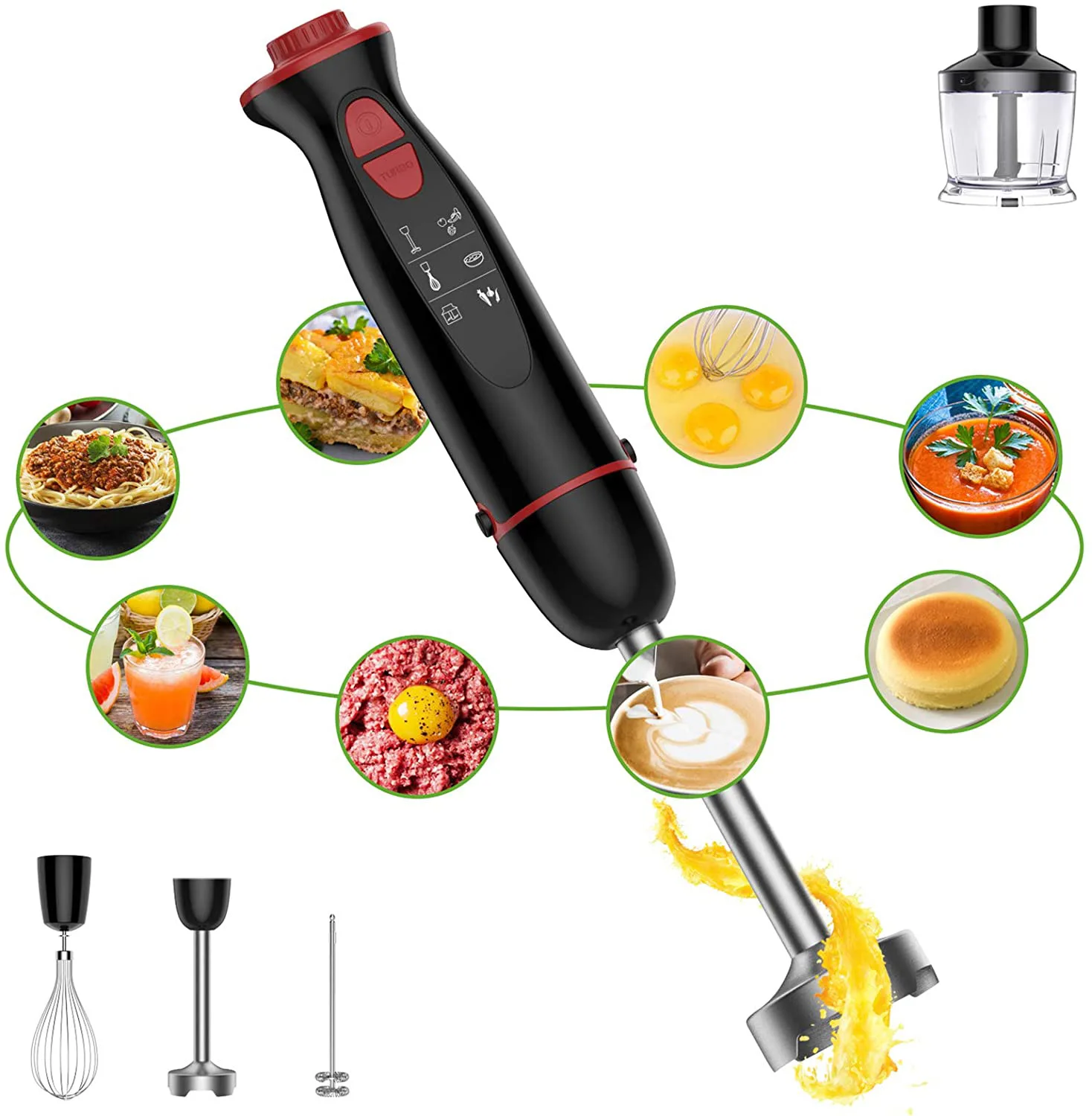 electrical hand blender Household Immersion handheld blender Hand Stick Blender for kitchen 5 IN 1