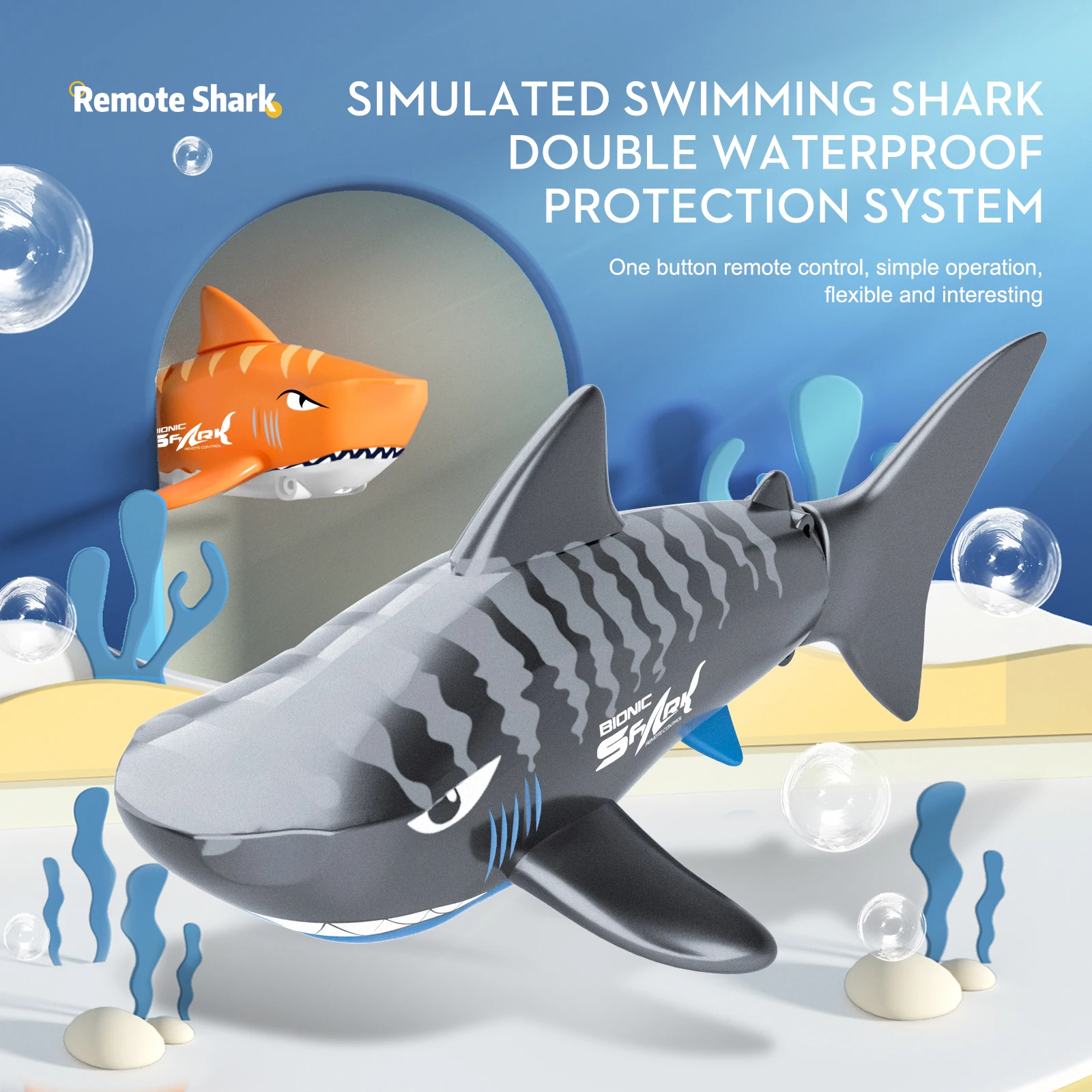 Electric Remote Control RC Plastic Shark Children Remote Control Shark Toy For Christmas Gift
