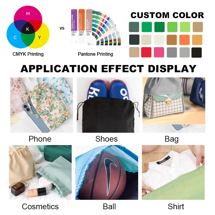 Wholesale Custom Eco Non Woven Fabric Shopping Bag Reusable Grocery Drawstring Bags With Logo