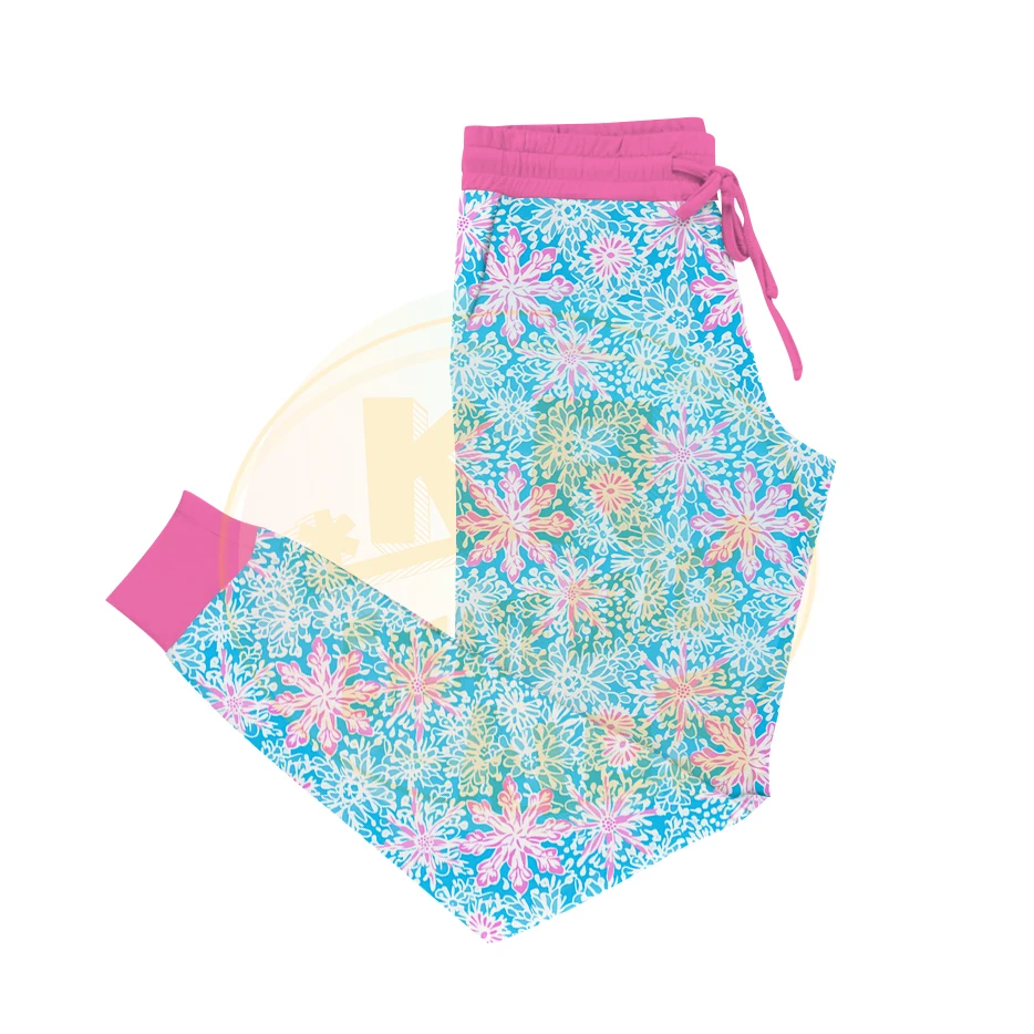 Suitable Custom Moms Christmas Cartoon Printing Mother 95% Bamboo Soft Mommy Joggers Mom Pants