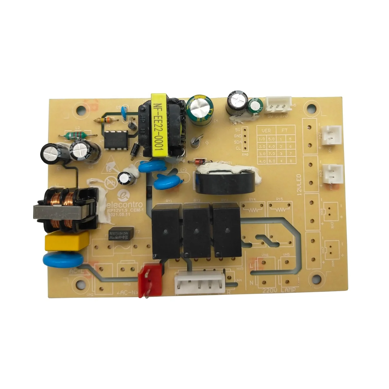 Kitchen Appliance PCBA R&D and manufacturing 4-button touch LCD display range hood control board