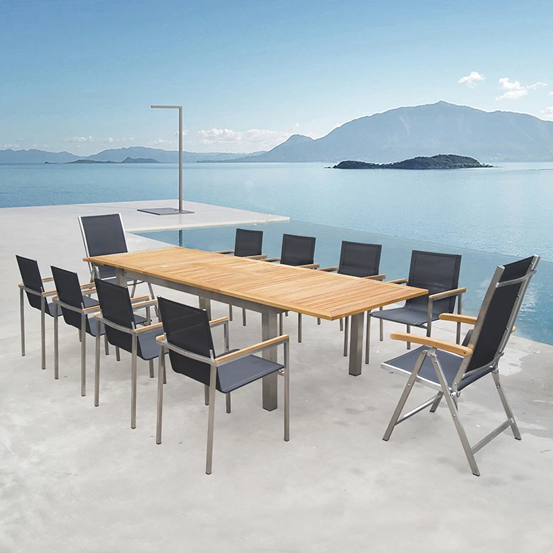 Туристический обеденный стол на 10 мест, роскошные выдвижные столы для любой погоды