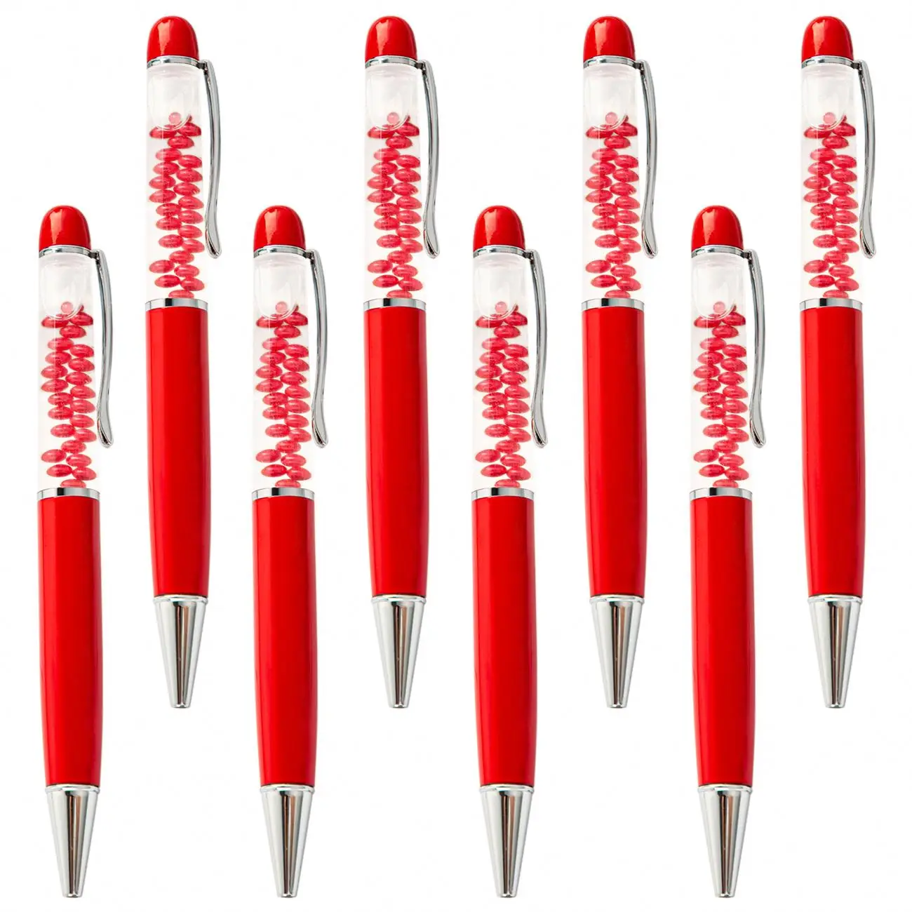 Promotion Gold Foil Oil Liquid Ball Pen Creative DIY Liquid Floater Pen Colorful DIY Glitter Empty Tube Twist Ballpoint Pen