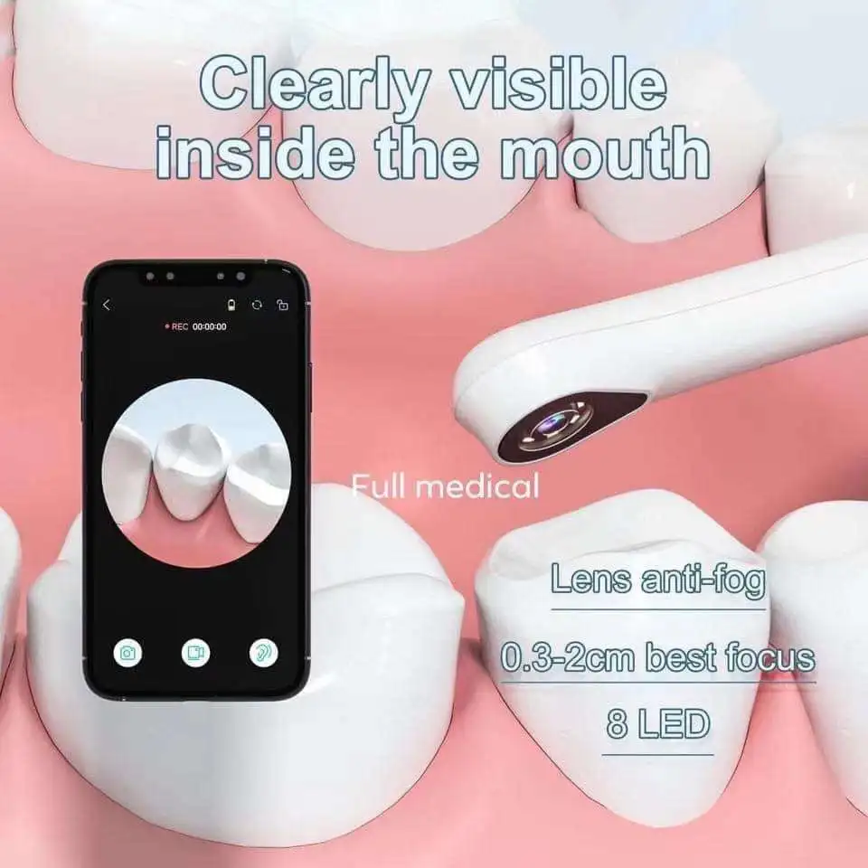 GUOMEI Wifi Dental Scaler Intra Oral Endoscope Microscope USB Rechargeable Mouth Mirror Wireless Intraoral Dental Camera