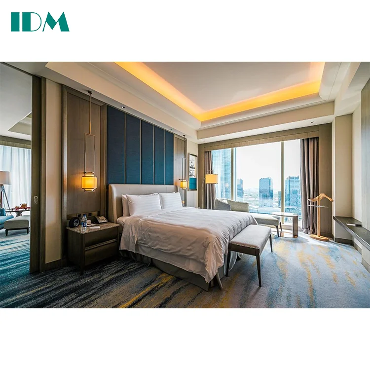 IDM-KY113 Shangri-La Hotel Project Luxury Hotel Bedroom Furniture Set 5 Star Modern Hotel Bedroom Furniture