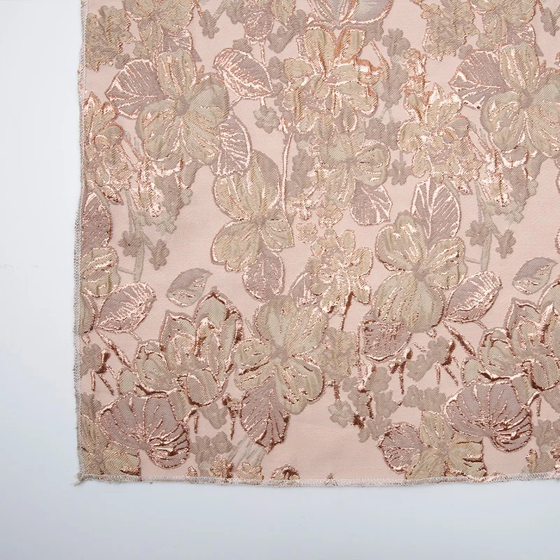 TMJ1368 фабричная прямая модная новая тканая жаккардовая полиэфирная ткань с большими цветами для платья
