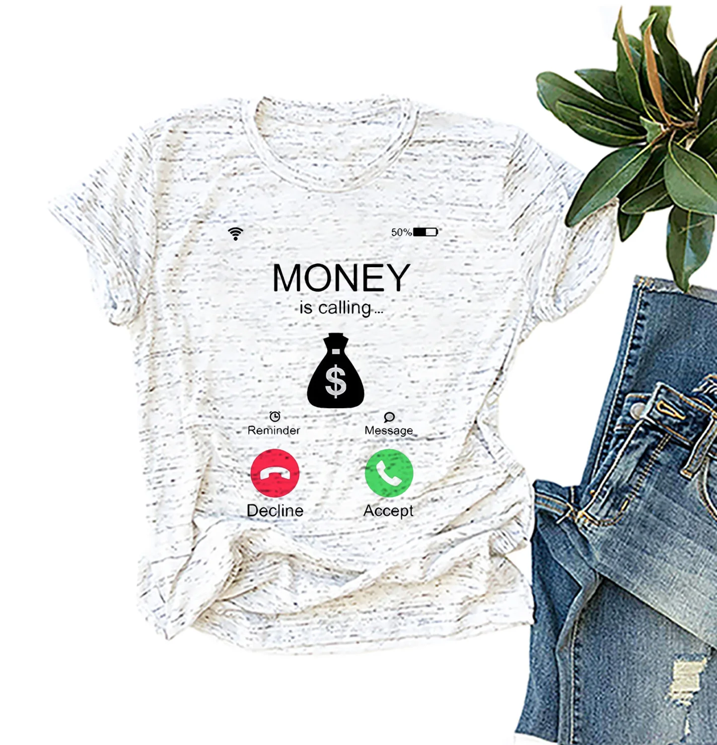 Wholesale Business Hustler Shirts for Women Money Is Calling T-Shirts Casual Short Sleeve Tee Entrepreneur Top