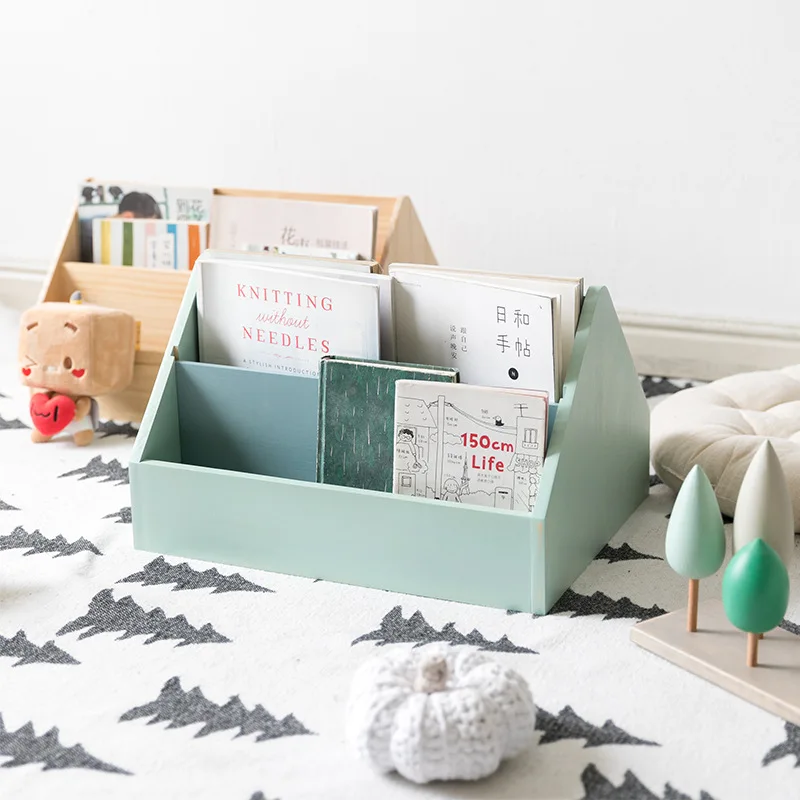 Multifunction Plywood Book Holder Storage Organizer Divider File Paper Magazine Newspaper Rack Holder Office Desktop Bookshelf