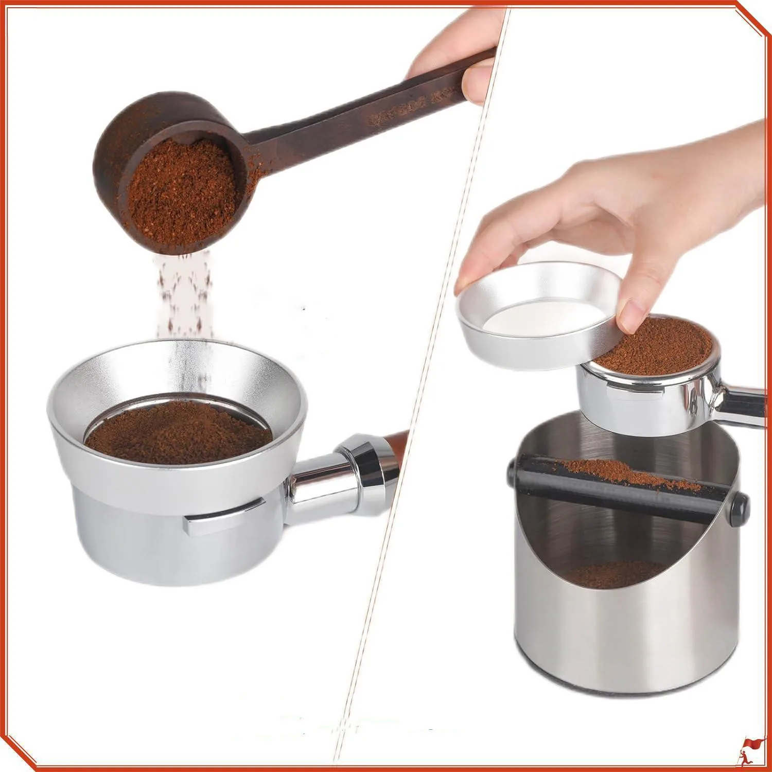 51/53/54/58 мм интеллектуальная дозирующая Воронка Из Нержавеющей Стали кофейный порошок портафильтр Дозирующее кольцо с магнетизмом