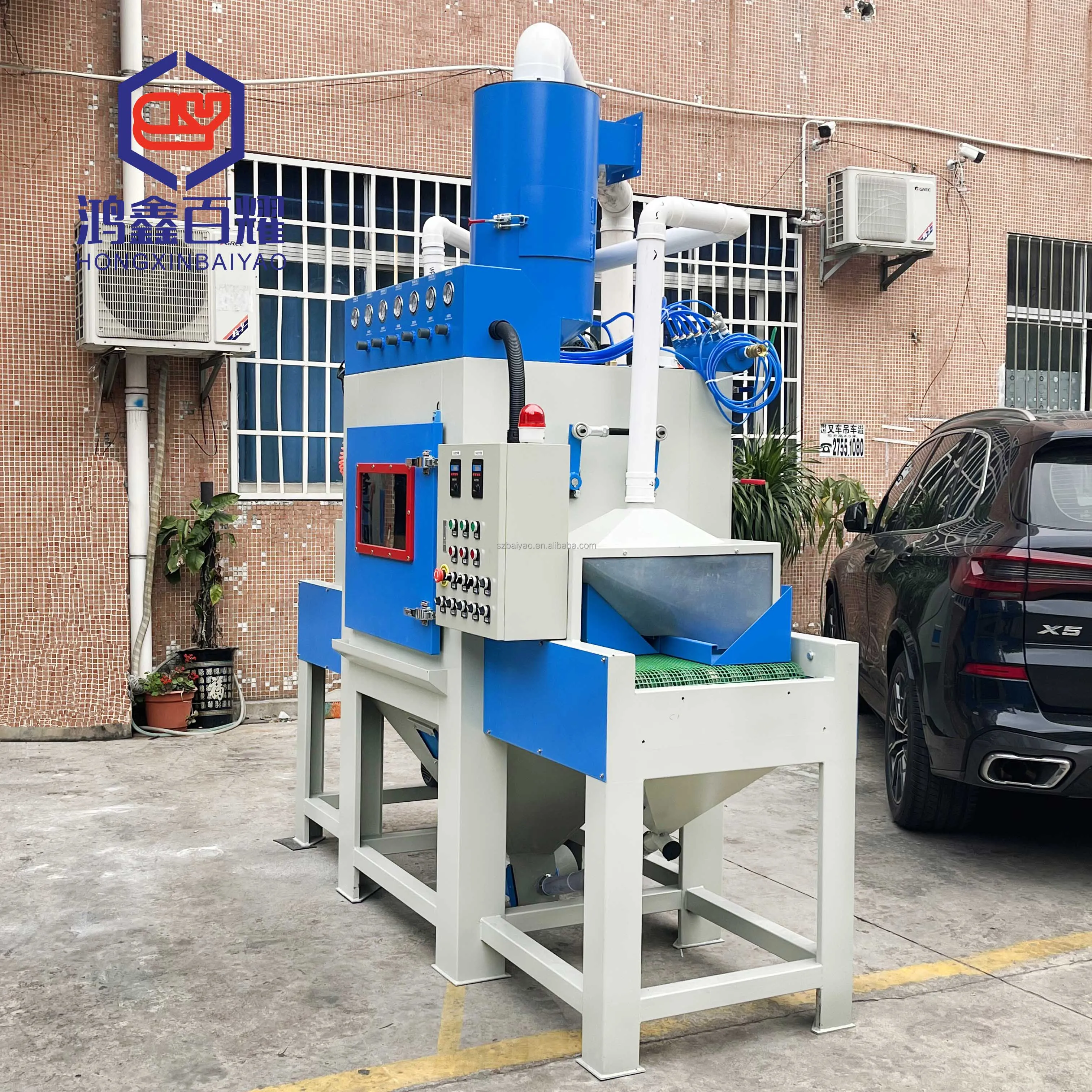 Automatic Conveyor Sandblasting Machine Painting Equipment Industrial Production Line Sandblaster High Pressure Cleaner