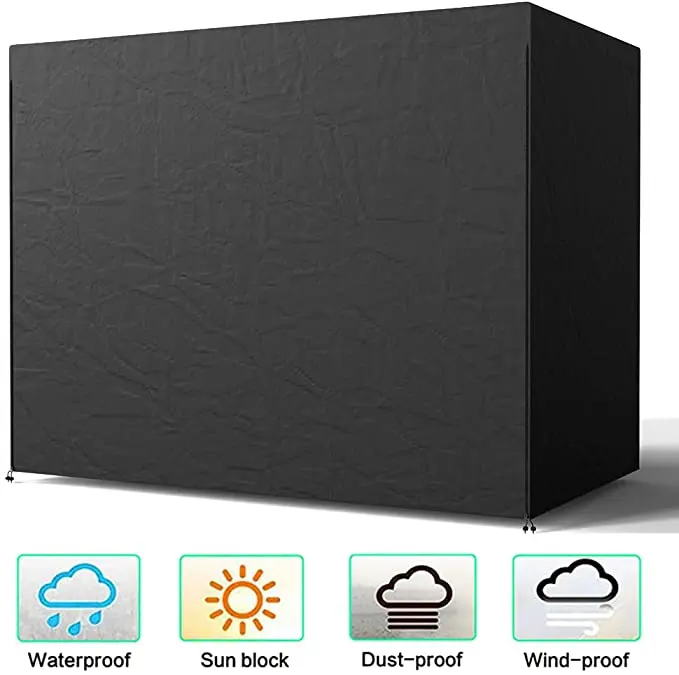 
Patio Outdoor Garden Swing Covers, 3 Seater Waterproof and Weather Protection Durable Porch Swing Covers,Black 