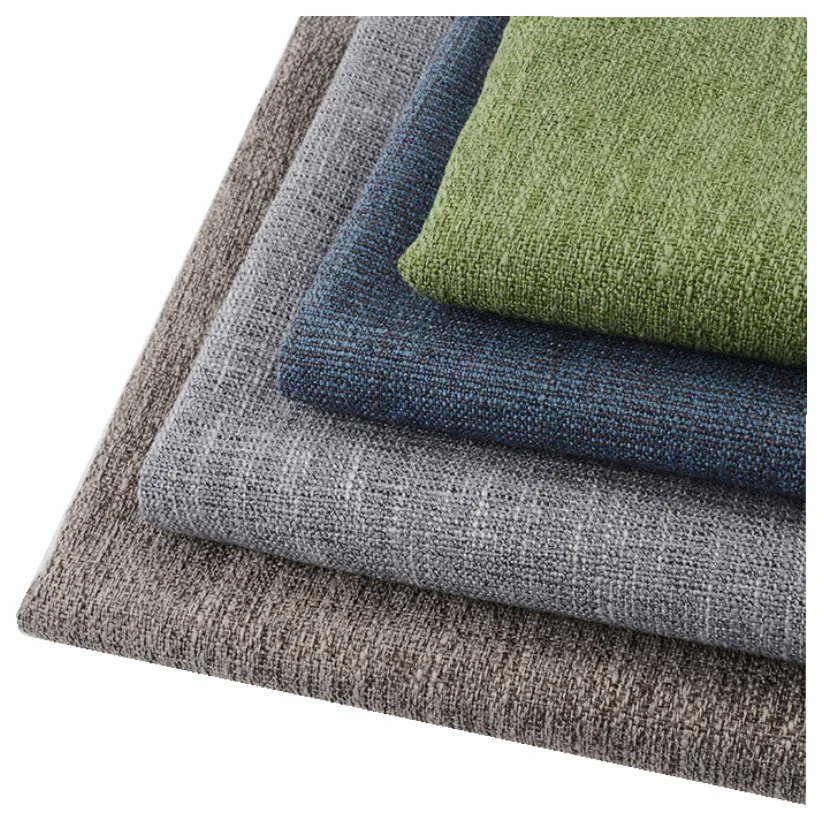 Home Textile 100% Polyester Wholesale Linen Fabric Sofa Linen Curtain material Faux Linen Fabric
