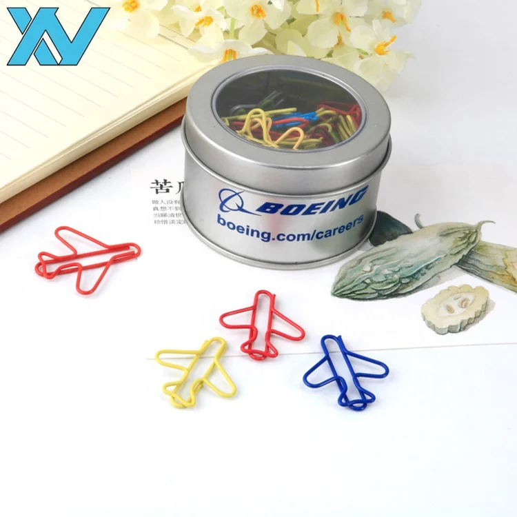 promotional gift custom airplane shape paper clip