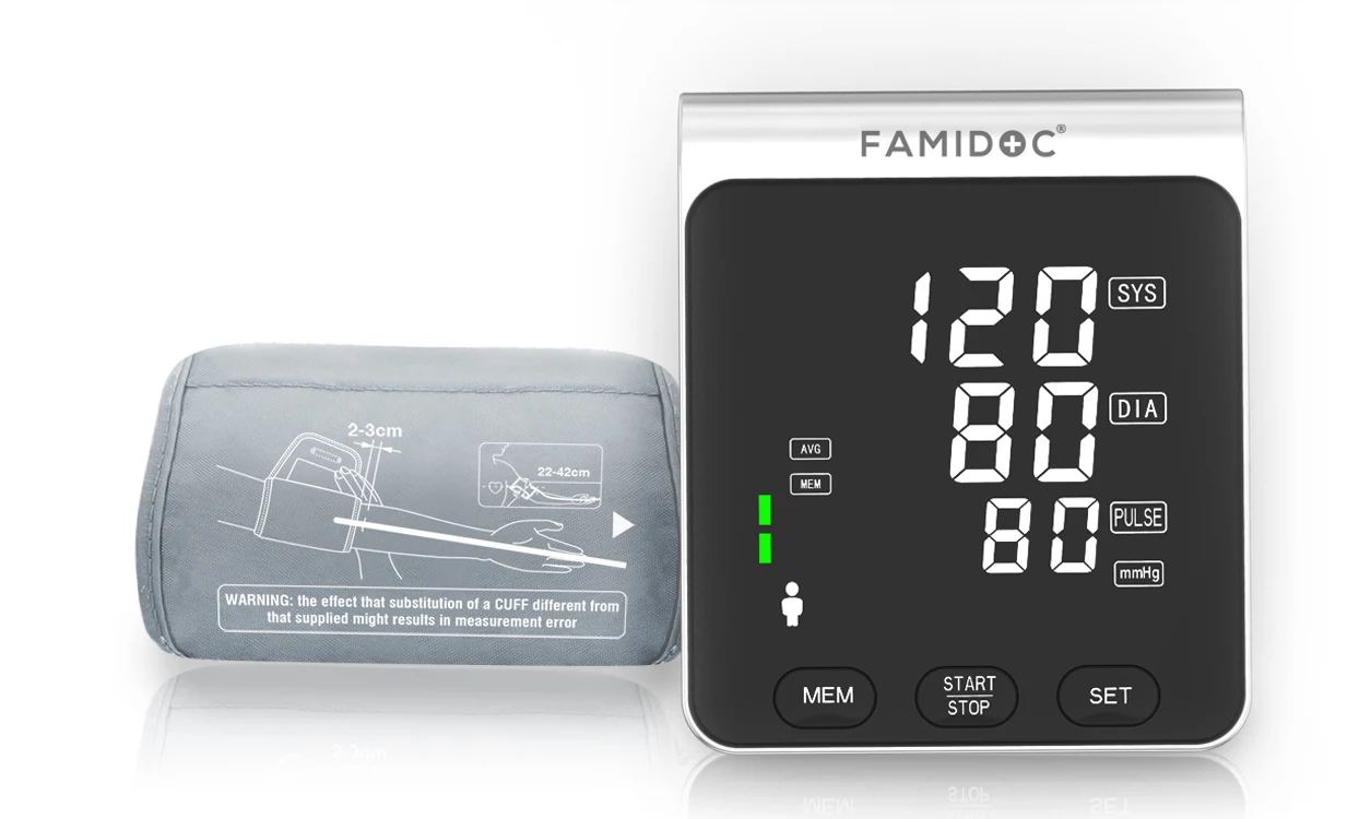 Digital Upper Arm Digital BP Monitor Paired App on Smart Phone Model#fdbp-a4 Electric CE Large LED Display Blood Pressure Device