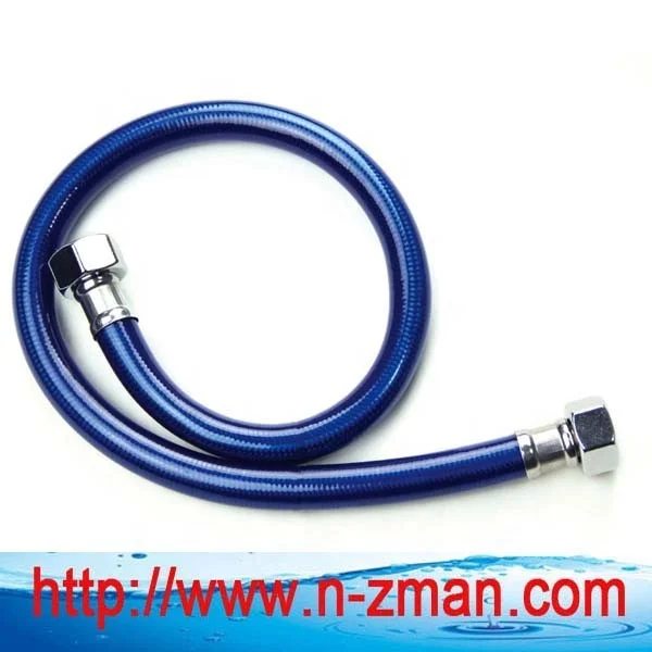 Синий гибкий шланг усиленный из ПВХ пластиковый