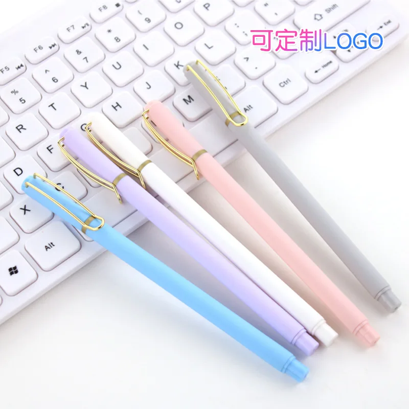 Custom Logo 0.38mm Macaron Color Muji Style Gel Ink Pens for Promotional Gifts