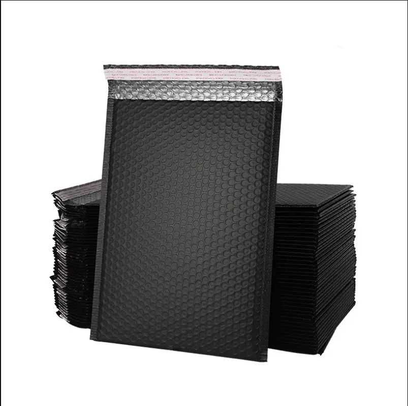 In stock matt color black bubble mailers mailing envelope poly bubble mailer courier shipping envelope