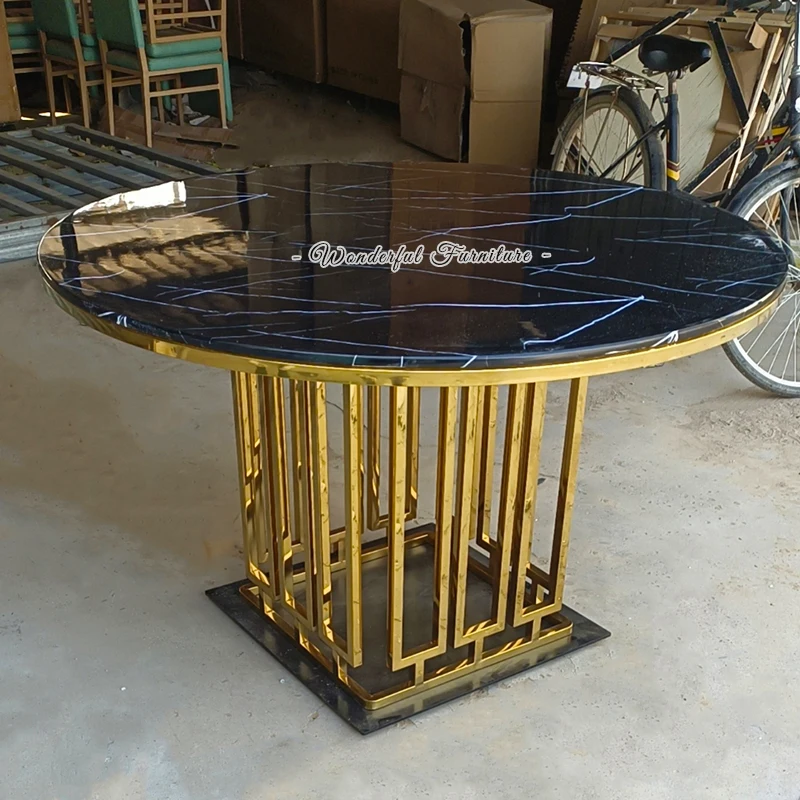 High End New Design Indoor Table Marble Top 120 Round Table Special Coffee Shop Tables
