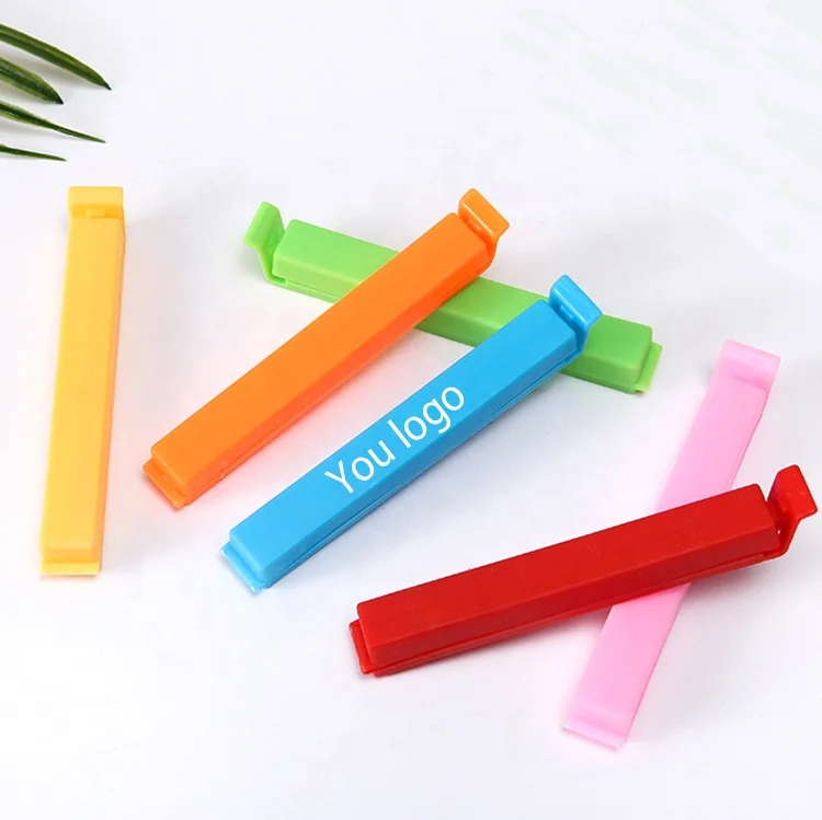 Cheap logo custom plastic closing clips food coffee tea bag sealing clip for food advertising giveaway promotional gifts
