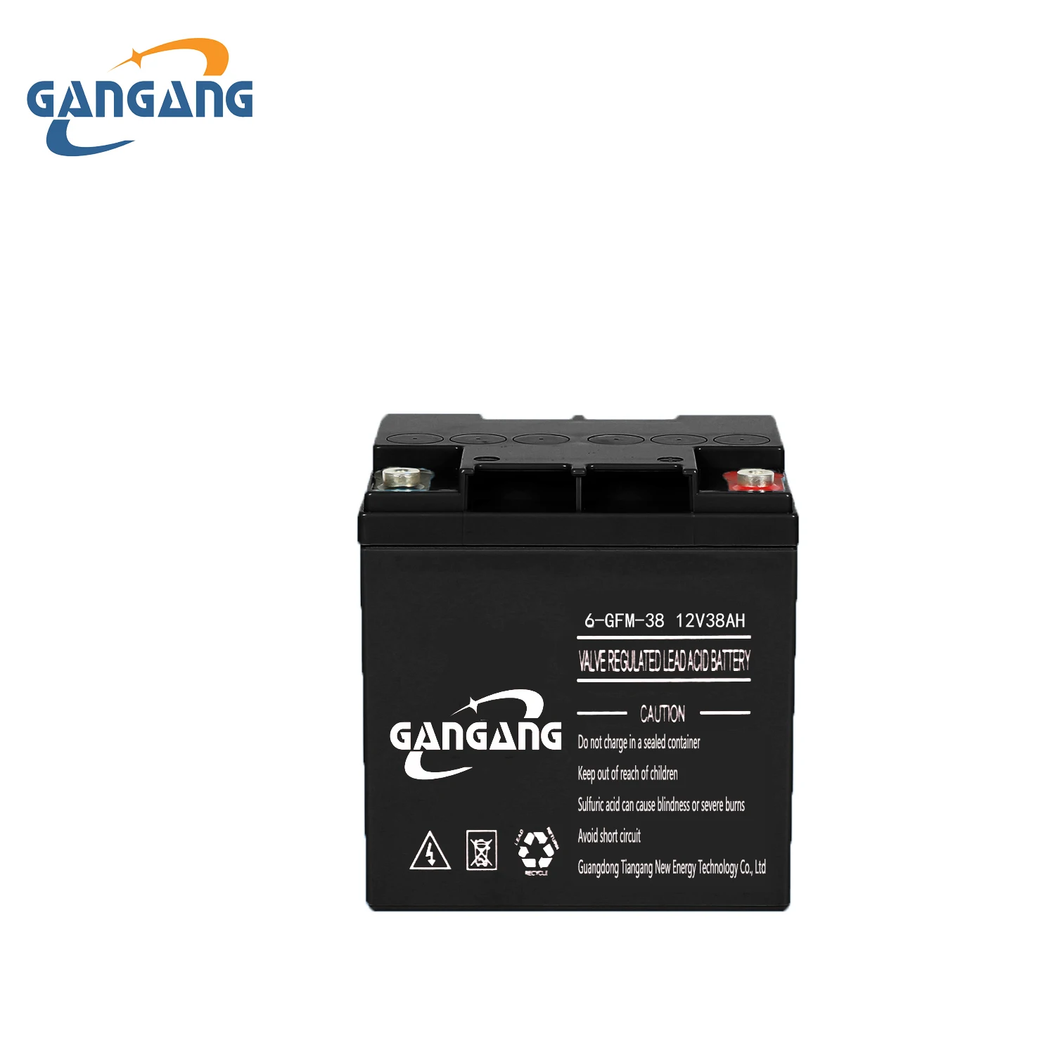 Hot-sale 12V 38Ah Valve-regulated Rechargeable AGM Battery